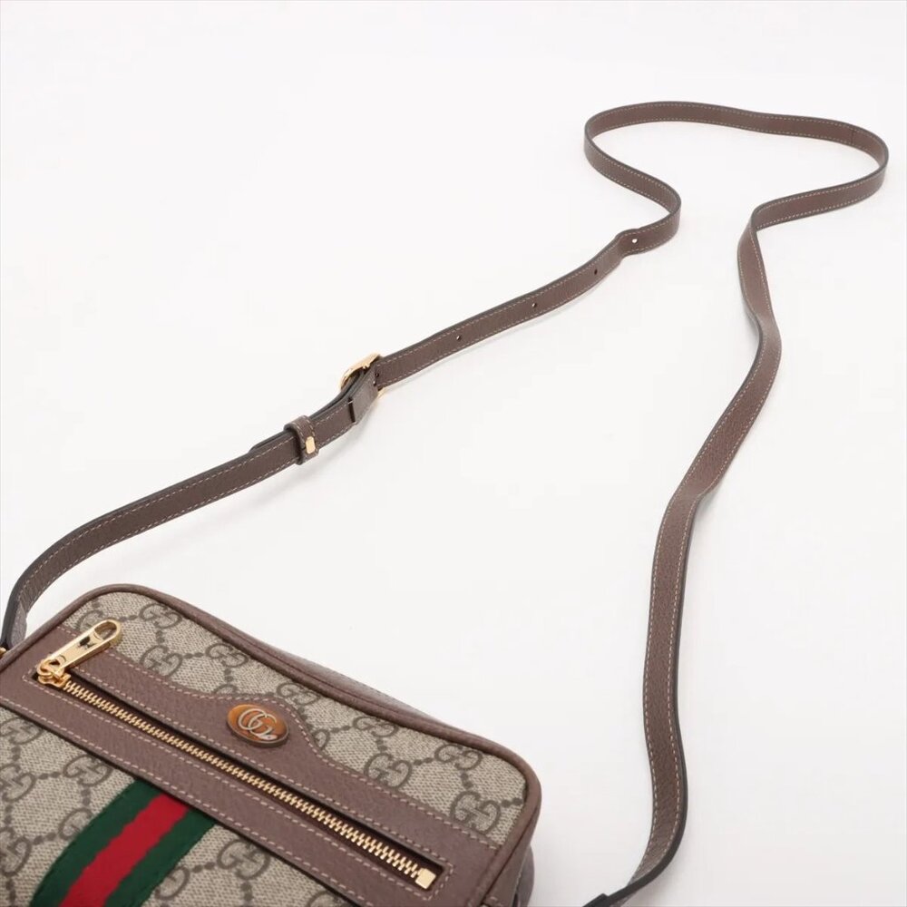 ๐ Gucci GG Supreme Ophidia Shoulder Bag Beige 517350 - Picture 5 of 10